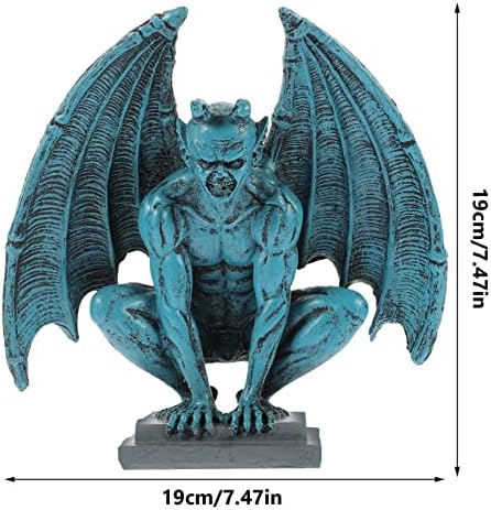 HOMSFOU Gargoyle Statue Devil Gothic Statue Outdoor Statues Home Decoration Figurines for Outdoors Outdoor Decor Gargoyle Figure Garden Decor Garden Statues Resin Demon Coat Hanger - Image 2