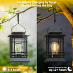 Solar Lanterns Outdoor Waterproof, Hanging Solar Lights for Outside 6 Pack - Image 2