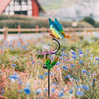 HONGLAND Solar Butterfly Garden Lights, Outdoor Lights Garden Decor for Outside, Flower Yard Decorations, Metal Yard Art for Patio Decor, Gifts for Mom - Image 5