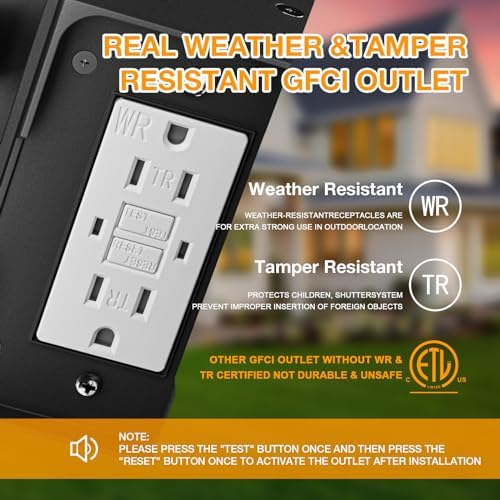 Ehaho Porch Lights with Outlet for Front Door, Dusk to Dawn, IP65 (2 PCS) - Image 2