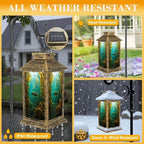 Solar Lantern Outdoor Waterproof Kelp Forest Sea Garden Decor LED Hanging Solar Lights Tabletop Lamp Gifts for Women Mom Outside Yard Patio Porch - Image 3