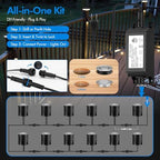 16 Pack LED Recessed Deck Lights with Protecting Shell, IP68 Waterproof Warm White, 0.6W , Outdoor Landscape Lighting, 12V Low Voltage Deck Lights Kit for Garden Yard Step Riser Stair Decoration - Image 5