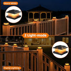 Solar Post Cap Lights, Black, 4x4/5x5, 18-Pack - Image 3