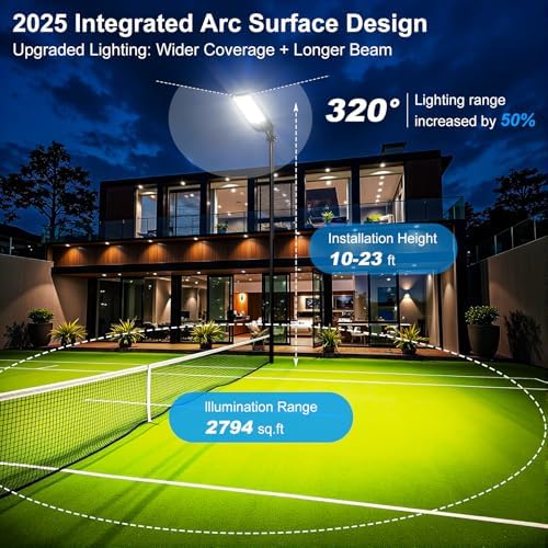 Solar Street Lights Outdoor Waterproof, 30000LM Commercial Solar Pole Light with Motion Sensor & Remote Control, Dusk to Dawn Solar Parking Lot Lights for Street, Security,Yard (Extra Large 2pack) - Image 3