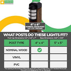 GreenLighting Marina Solar Post Cap Lights Fits 4x4 Nominal Wood Outdoor Solar Powered Post Cap Light, Fence Post, Landscaping, Deck, Garden- Bright LED, Waterproof Nautical Lighting Black 2 Pack - Image 3