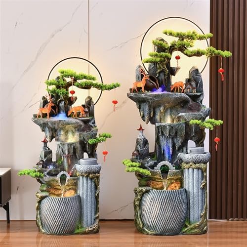 Cascading Rock Outdoor Water Fountain Rockery Water Fountain Decoration, Outdoor Fountain Decoration, Floor Fountain Decoration for a Calming in Outdoor(L) - Image 7