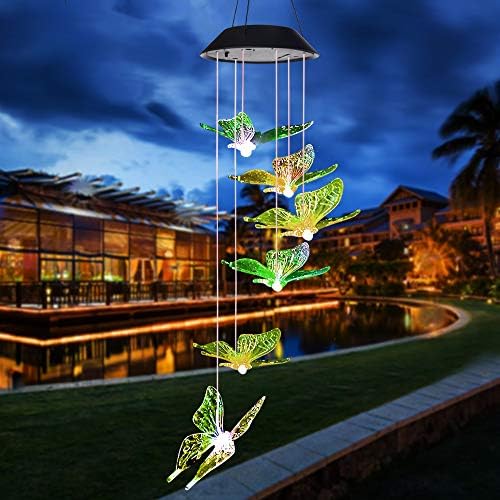 Butterfly Color Changing Solar Wind Chimes Outdoor, for mom, Women,Grandma,Daughter,Aunt,Friend,Wife,Sister.Yard Decor Birthday Gifts,Gardening Gift for Christmas - Image 3