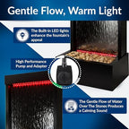 Alpine Corporation 48" Mirror Waterfall Fountain, LED Lights - Image 5
