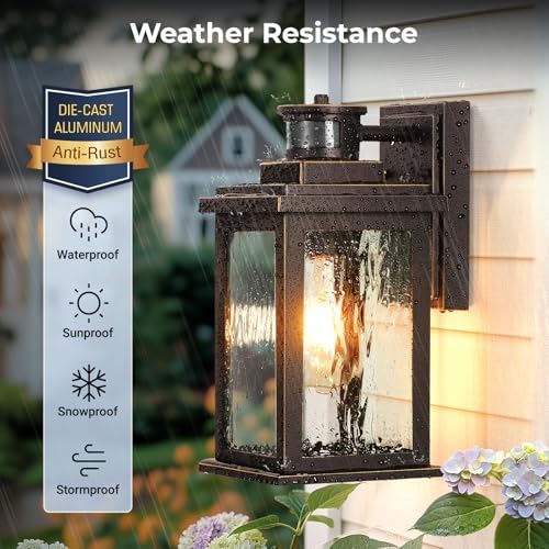 VIANIS Motion Sensor Outside Light for House, Aluminum Porch Lights Outdoor - Image 6