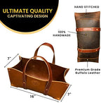 Woodman's Pal Buffalo Leather Tote Tool Bag For Hand Tools, Gardening, Outdoorsmen, Heavy Duty Premium Storage Leather Organizer (Golden Brown) - Image 2