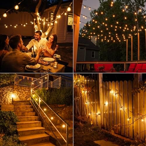 Outdoor String Lights, 50FT 52 LED Bulbs Connectable Patio Lights (2 Spare) - Image 5