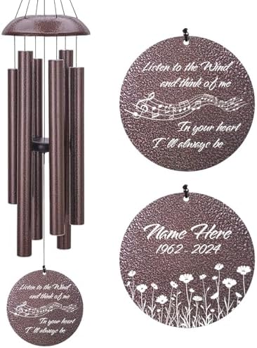 Personalized Sympathy Wind Chime, Memorial Wind Chimes by ExtrabilyOfficial