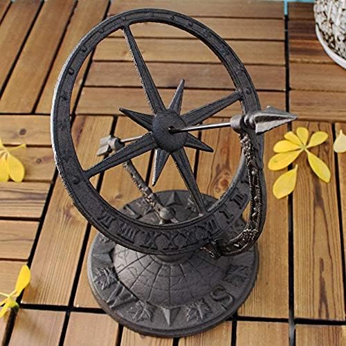 Cast Iron Garden Sundial Wind Armillary Compass Clock Roman Numerals Ornaments - Image 4