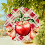 10 Inch Farmhouse Fruits Wind Spinner for Yard and Garden, Green Leaves Red Buffalo Plaid Hanging Ornaments Outdoor 3D Kinetic Wind Sculpture Spinners Indoor Outdoor Patio Décor Ornaments Gift - Image 2