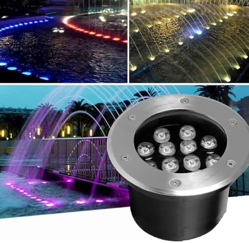 Outdoor Recessed Spotlight - Submersible RGB Light, Color Changing Pond Spotlight, with Remote Control, IP68 Waterproof LED Pool Landscape Lighting(18W,24V) - Image 7