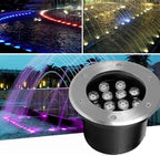 Outdoor Recessed Spotlight - Submersible RGB Light, Color Changing Pond Spotlight, with Remote Control, IP68 Waterproof LED Pool Landscape Lighting(24W,12V) - Image 7