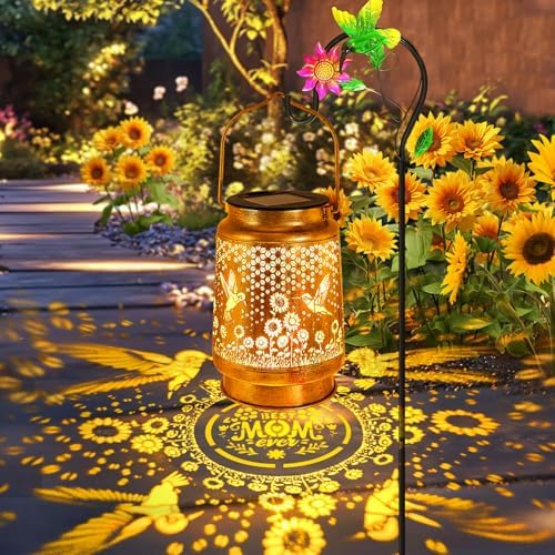Hummingbird Solar Lanterns Outdoor Waterproof, Birthday Gifts for Women Mom by stadeco