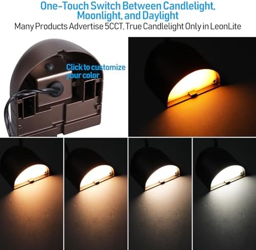 LEONLITE 6-Pack 5CCT Low Voltage LED Deck Lights, 250LM Ultra Bright - Image 5