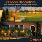 Otdair 12 LED Solar Torches Outdoor, Flickering Flame for Halloween, 6 Pack - Image 5