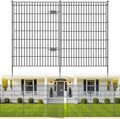 No Dig Garden Fence, Dog Fencing Outdoor for Yard, 8 Panels with Gate by OutdoorFence
