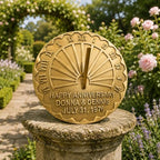 Personalized Bronze Sundial, Custom, Engraved Garden Decor, Wedding Keepsake, Outdoor Sundial (Brass, 8 Inch) by Custom