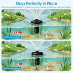 Antfraer 750W Floating Pond Fountain Aerator, 1HP Pond Aerator Fountain with Timer, 2 Nozzles, 110V 10FT Spray Height, for Large Pond Lake, Koi Fish Pond, Agricultural Irrigation, Pond Oxygenation - Image 7