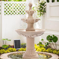 MAGIC UNION 48.4" Outdoor Solar Water Fountain,Italian Roman Style,Natural by MAGICUNION-THEMAGICUNIVERSE