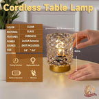 Battery Operated Lamp with Timer, Small Cordless Table Lamp, 2-Pack Clear - Image 5