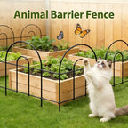 24in(H)×50ft(L) Black Decorative Garden Border Fence Total 35 Panels No Dig Metal Folding Fence Panel Garden Edging Border Fence for Animal Barrier Fencing Flower Bed Yard Patio - Image 7