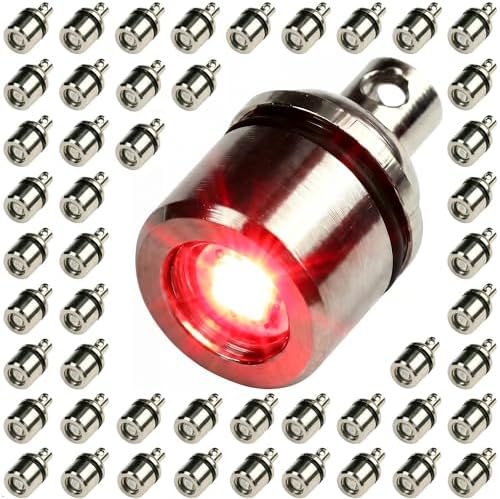 50-Pack Mini LED Lights, 9/16 in x 3/8 in, Red by TOIFTER