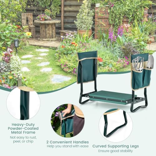 LDAILY Garden Kneeler and Seat, Heavy-Duty Foldable Garden Stool - Image 5