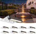 JESLED 8 Pack 7 inch Retaining Wall Lights, Low Voltage Hardscape Lighting by JESLED
