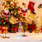 Santa Solar Watering Can Christmas Garden Light Solar Kettle Ground Lights by Unknown