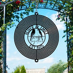 Personalized 50th Wedding Anniversary Lovebirds Metal Outdoor Wind Spinner Lovebirds Hanging Sign Custom Couple Name Spinner Sign Parents Gifts by Handmadetneonsign