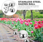 10pcs Stainless Steel Half Gazing Globe Garden Mirror Ball Set Polished Reflective Outdoor Metal Half Sphere Decor for Pond and Patio - Image 7