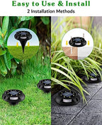 Biling Solar Ground Lights Uplight Sidelight Waterproof 12 Pack White - Image 5