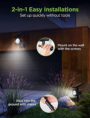 InnoGear Solar Lights Outdoor Waterproof Spot Light for Garden Yard, 4 Pack - Image 6