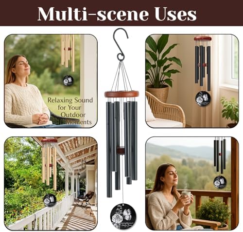 Personalized Butterfly Memorial Wind Chime – “Now They Fly with Butterflies” Custom Name & Years – Sympathy Gift for Loss of Loved One – Outdoor Remembrance Windchimes for Garden or Memorial Space - Image 2