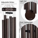 Extra Large Wind Chimes for Outside Deep Tone - 58'' Outdoor Clearance, Deep Tone Wind Chimes, Memorial Wind Chime, Sympathy Gift, Patio Yard, Home Décor, Bronze (58" Bronze) - Image 4