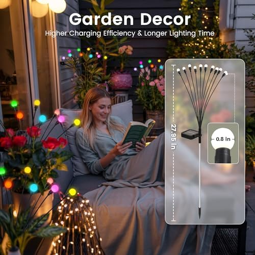 Solar Garden Lights, 8 Pack Color Changing Solar Christmas Decor - Image 6