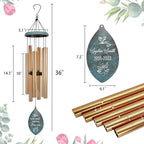 ASTARIN Personalized Name 35" Memorial Wind Chimes for Outside, Metal Sympathy Gifts for Loss of Mother Father Loved One, Bereavement Wind Chime in Memory Gift, Decor Garden Patio,Produced in Texas - Image 4