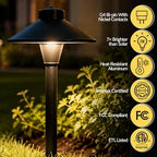 Outdoor Pathway Light – Low Voltage Landscaping Lighting (4 Pack) – Black - Image 5