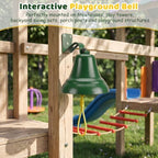 Green Iron Hanging Outdoor Dining Bell, Classic Playground Color - Image 4