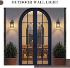 Emliviar Outdoor Porch Light Fixture, 12.4" Outside Wall Mount Lighting for Entryway, Exterior Wall Sconce Lamp with Water Ripple Glass, Oil Rubbed Bronze Finish, XE229BWG-S ORB - Image 2