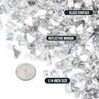 Skyflame Platinum Reflective Fire Pit Glass Rocks for Fireplace Fire Pit - Image 2
