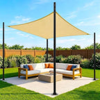 4 Pack 12 Ft Shade Sail Poles, Heavy Duty Metal Outdoor Support Post Kit, Rust-Resistant Shade Sail Support Poles, Adjustable Metal Sun Shade Poles for Patios, Courtyards, Backyards and Gardens by Beizelte