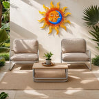 25.7'' Large Size Metal Sun Outdoor Wall Art Decor, Sun&Moon Outside Metal Art Rust Proof Wall Sculpture, Ideal for for Yard, Bedroom, Patio, Garden, Fence, Deck Pool Home and Farmhouse (Large sun) - Image 6