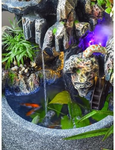 Cascading Rock Outdoor Water Fountain Rockery Water Fountain Decoration, Courtyard Circulating Water Landscape, Balcony Ecological Fish Tank for a Calming in Outdoor - Image 4