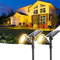 ROSHWEY Solar Spot Lights Outdoor Spotlight 18 LED Waterproof Landscape Spotlight for Garden Lawn Backyard Patio Porch Wall Deck Garage (WarmWhite- 2 Pack) by ROSHWEY