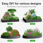 Land Guard Corrugated Garden Edging Border, 12"×100' Landscape Paver Edging, Tall Landscape Edging, Fence for Garden, Flower Bed, Lawn and Landscape Edging (Glossy Black) - Image 6